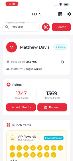 Staff scanning app